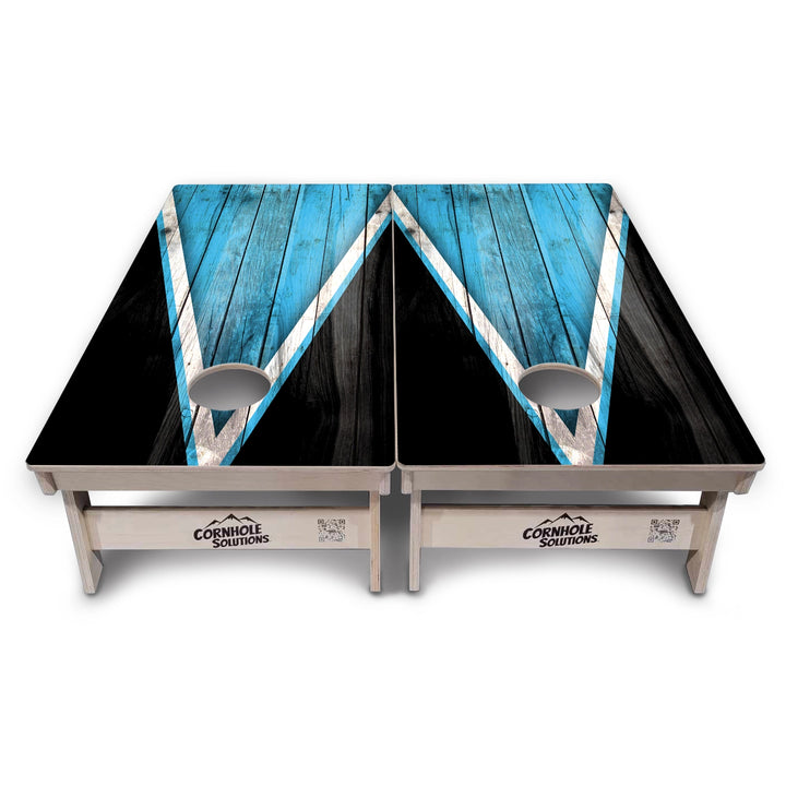 Sky Blue Triangle Cornhole Boards – Tournament Series