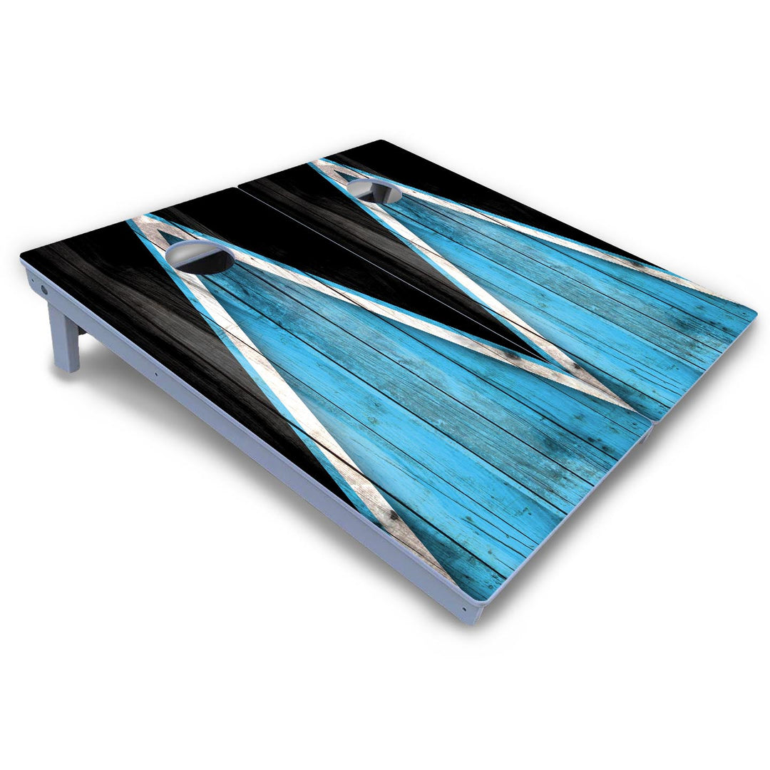 Sky Blue Triangle Cornhole Boards - All Weather Series
