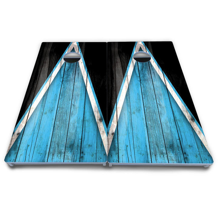 Sky Blue Triangle Cornhole Boards - All Weather Series