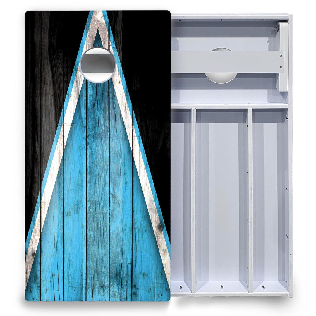 Sky Blue Triangle Cornhole Boards - All Weather Series