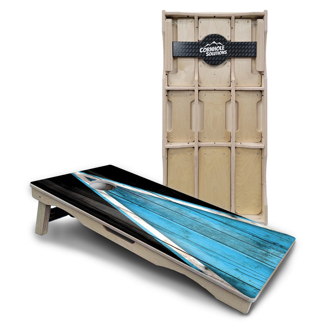 Sky Blue Triangle Cornhole Boards – Pro Lite or Pro Elite