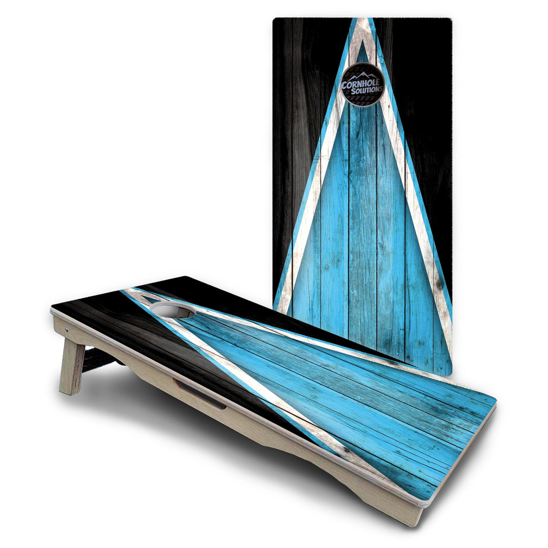 Sky Blue Triangle Cornhole Boards – Pro Lite or Pro Elite