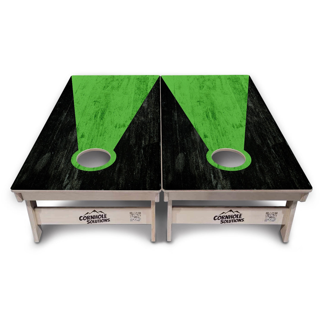Green Grunge Cornhole Boards – Tournament Series