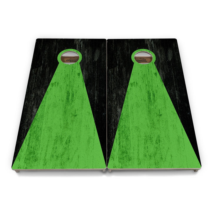 Green Grunge Cornhole Boards – Tournament Series