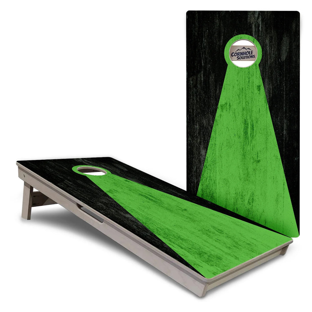 Green Grunge Cornhole Boards – Tournament Series