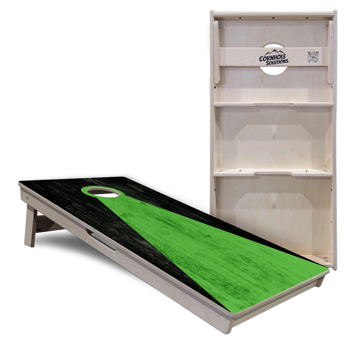 Green Grunge Cornhole Boards – Tournament Series