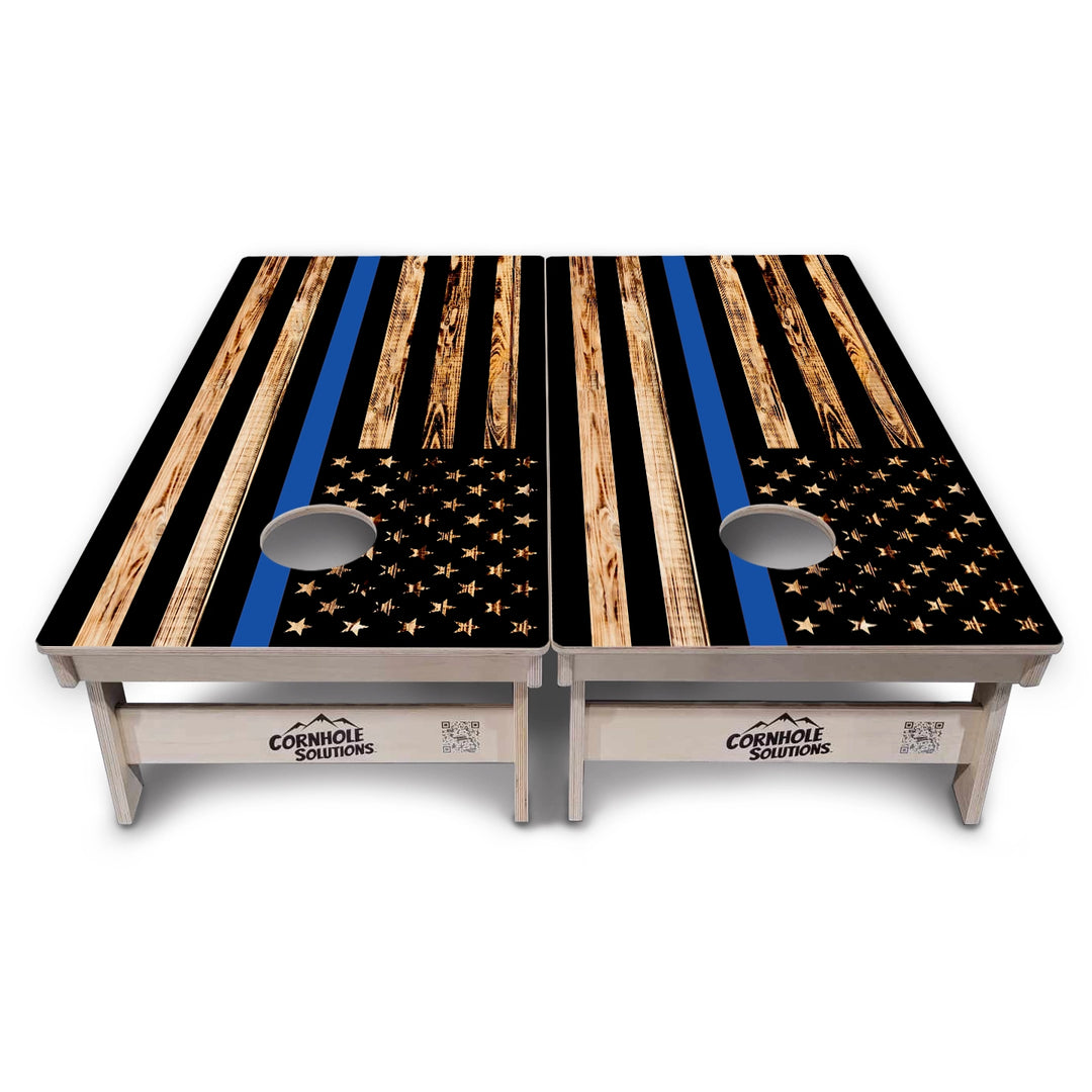 First Responder Rustic Flag Cornhole Boards – Tournament Series