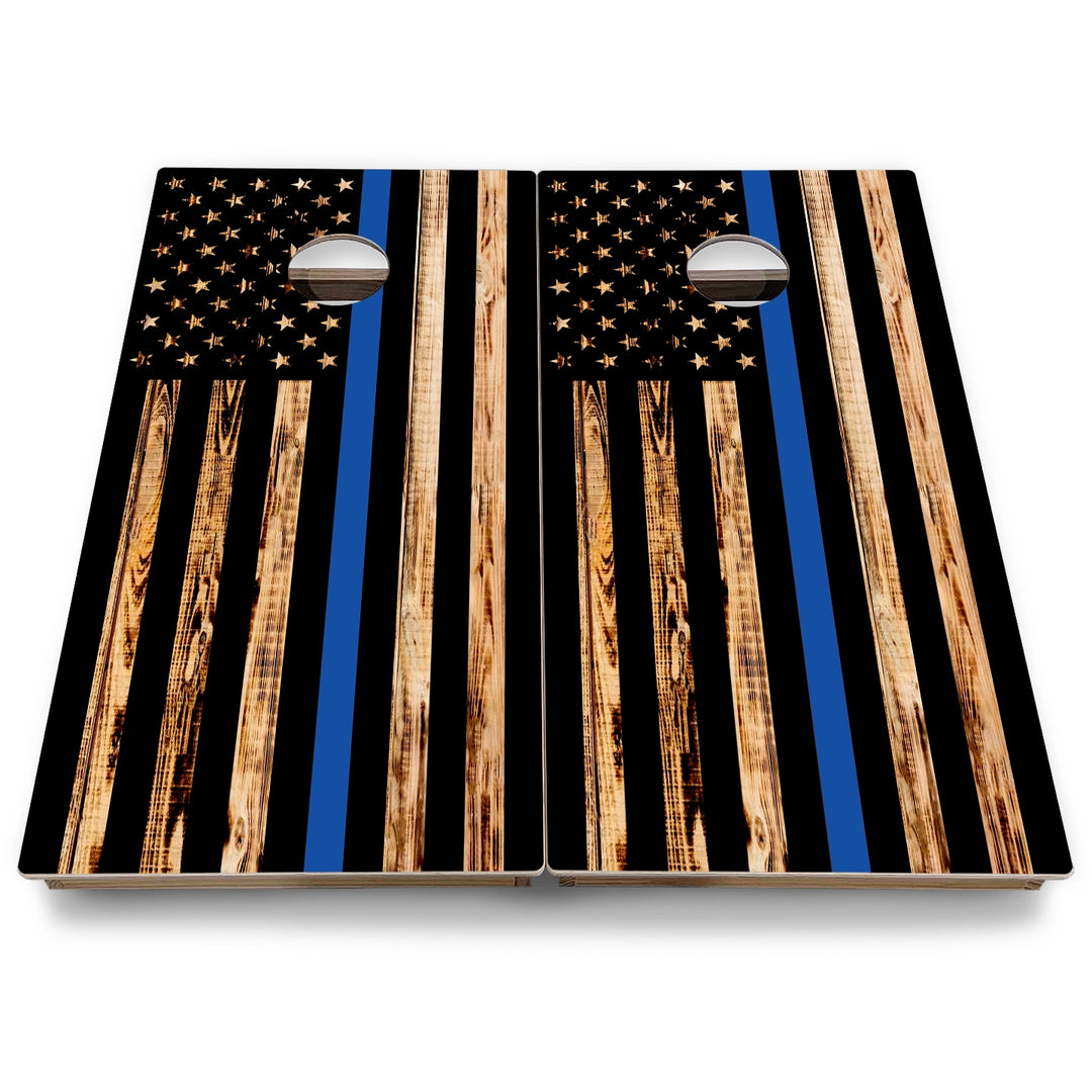 Burnt Flag Cornhole Boards - Backyard Series