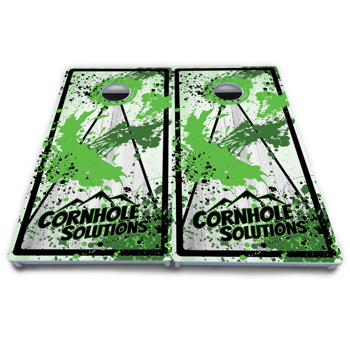 Paint Splatter CS Logo Cornhole Boards - All Weather Series