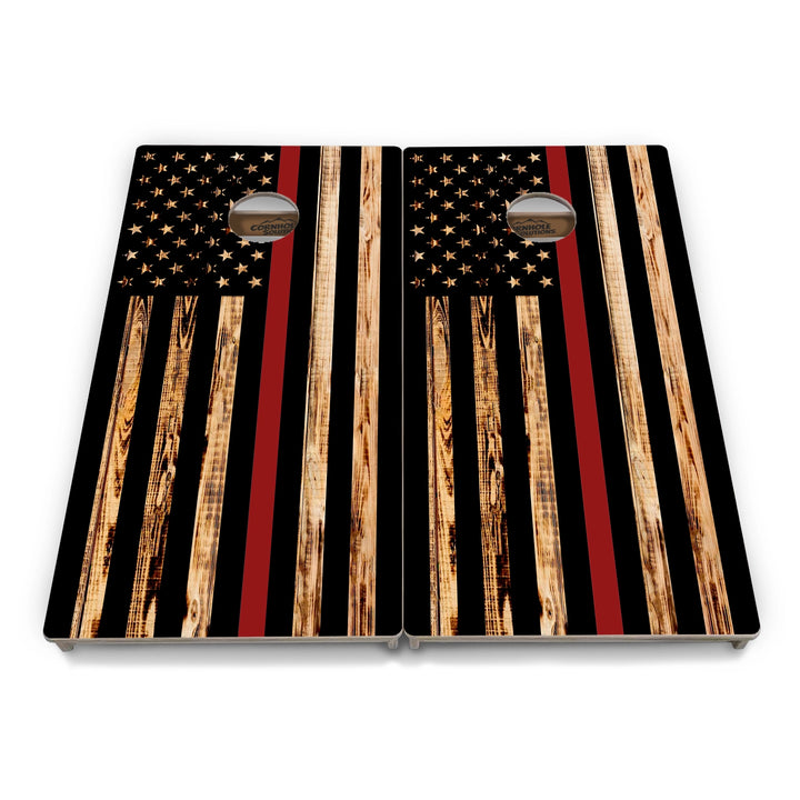 First Responder Rustic Flag Cornhole Boards – Tournament Series