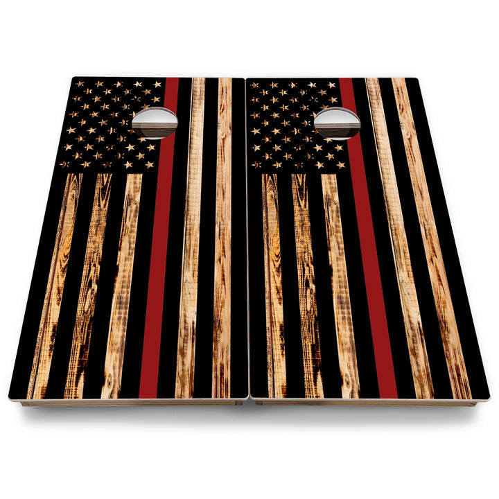 Burnt Flag Cornhole Boards - Backyard Series