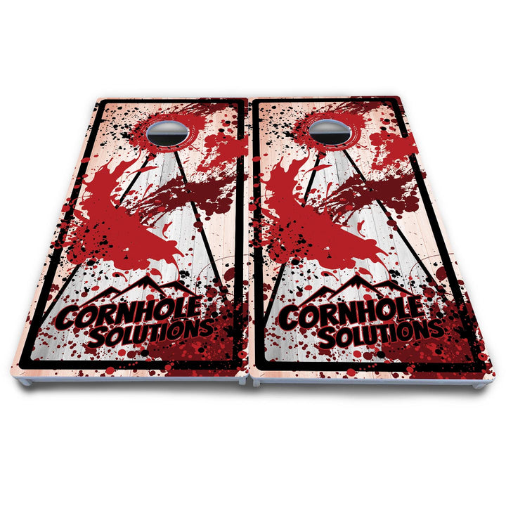 Paint Splatter CS Logo Cornhole Boards - All Weather Series