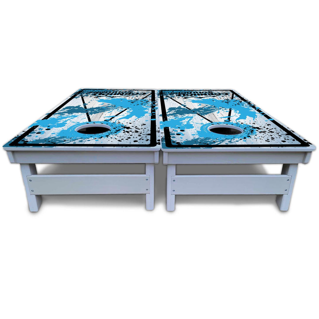 Paint Splatter CS Logo Cornhole Boards - All Weather Series
