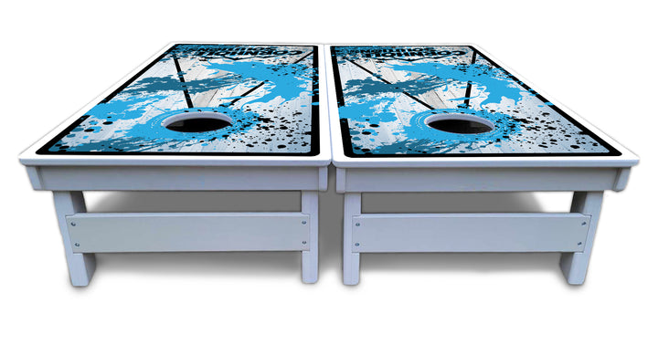 Paint Splatter CS Logo Cornhole Boards - All Weather Series