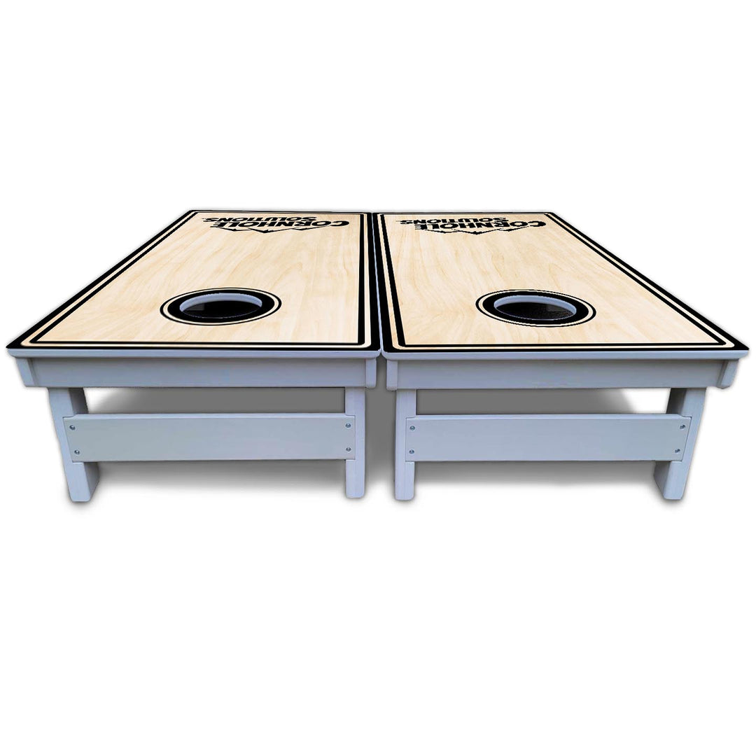 Pinstripe CS Logo Cornhole Boards - All Weather Series
