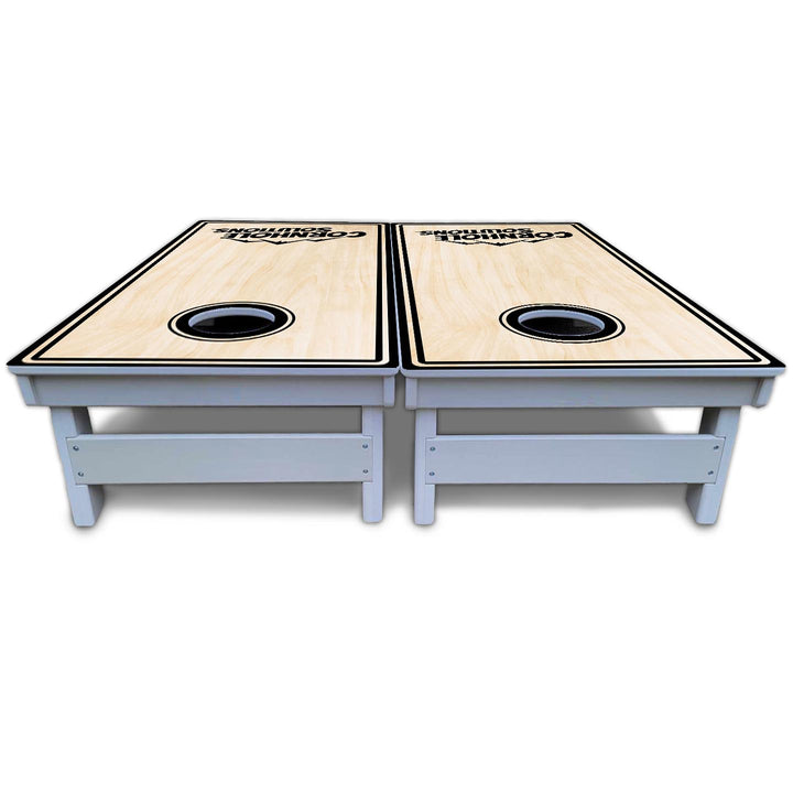 Pinstripe CS Logo Cornhole Boards - All Weather Series