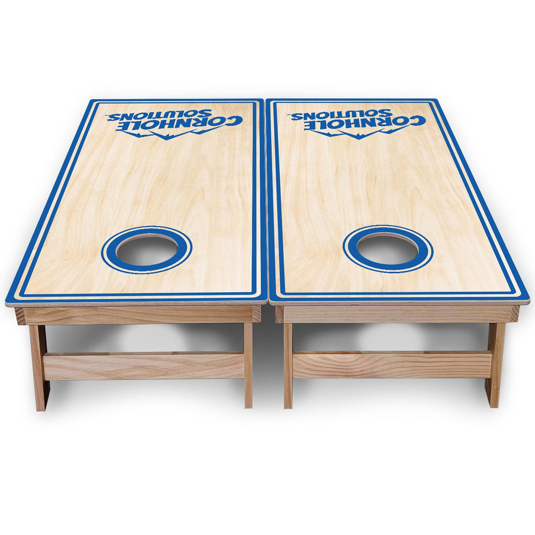 Pinstripe CS Logo Cornhole Boards - Backyard Series