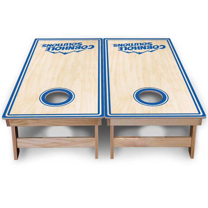 Pinstripe CS Logo Cornhole Boards - Backyard Series