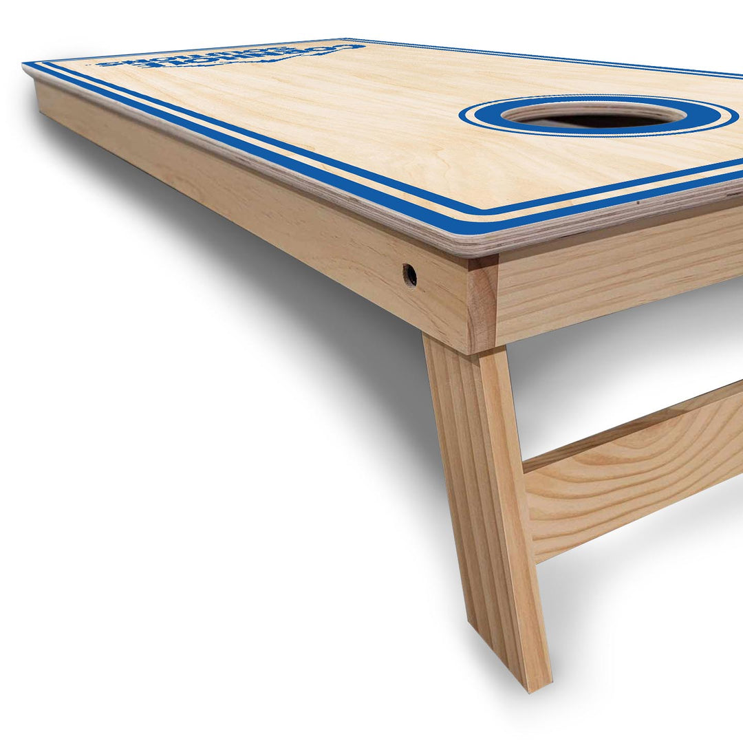 Pinstripe CS Logo Cornhole Boards - Backyard Series