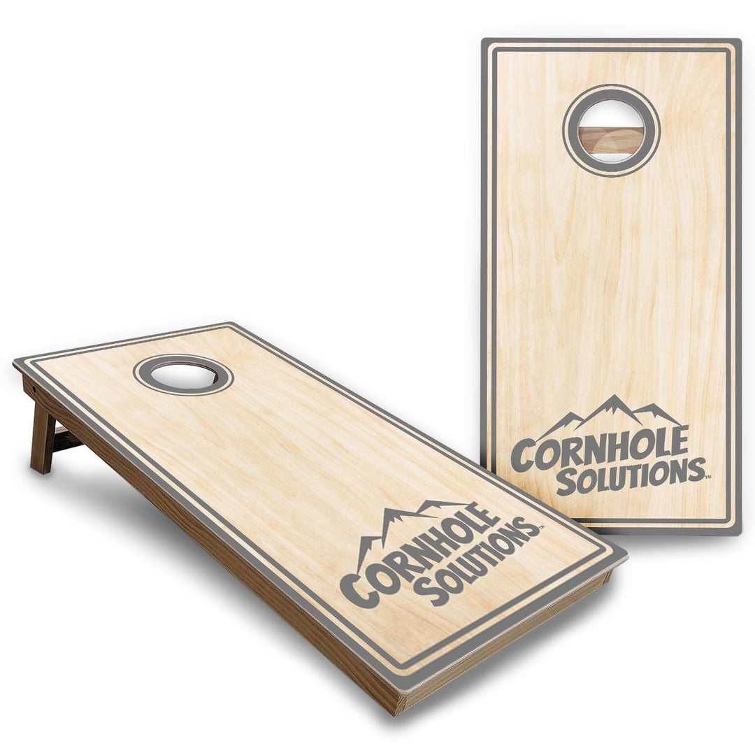 Pinstripe CS Logo Cornhole Boards - Backyard Series