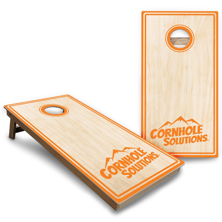 Pinstripe CS Logo Cornhole Boards - Backyard Series