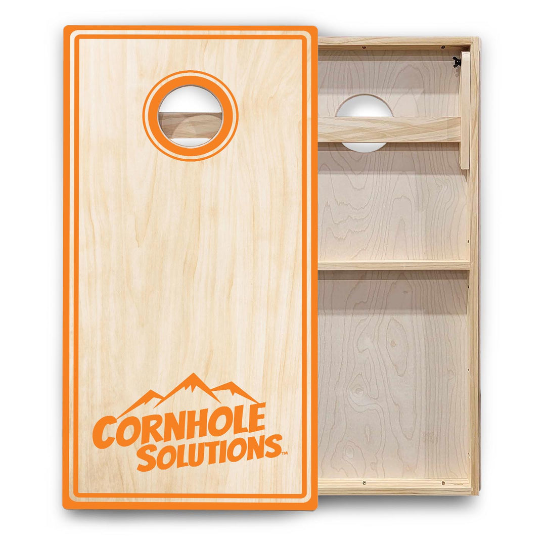 Pinstripe CS Logo Cornhole Boards - Backyard Series