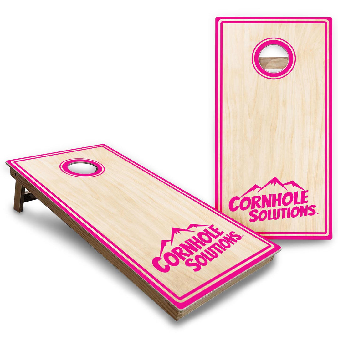 Pinstripe CS Logo Cornhole Boards - Backyard Series