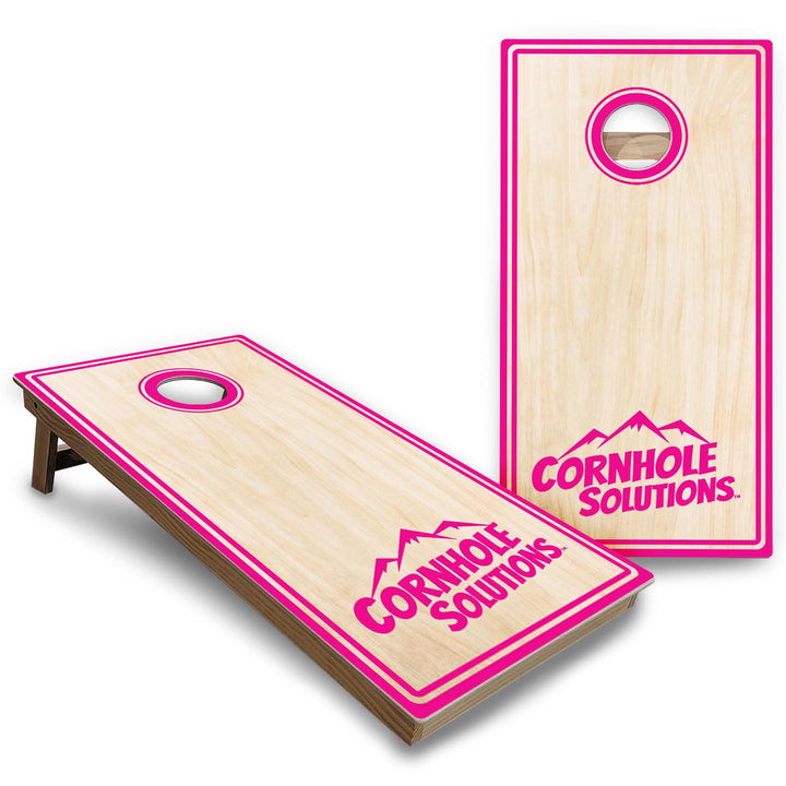 Pinstripe CS Logo Cornhole Boards - Backyard Series