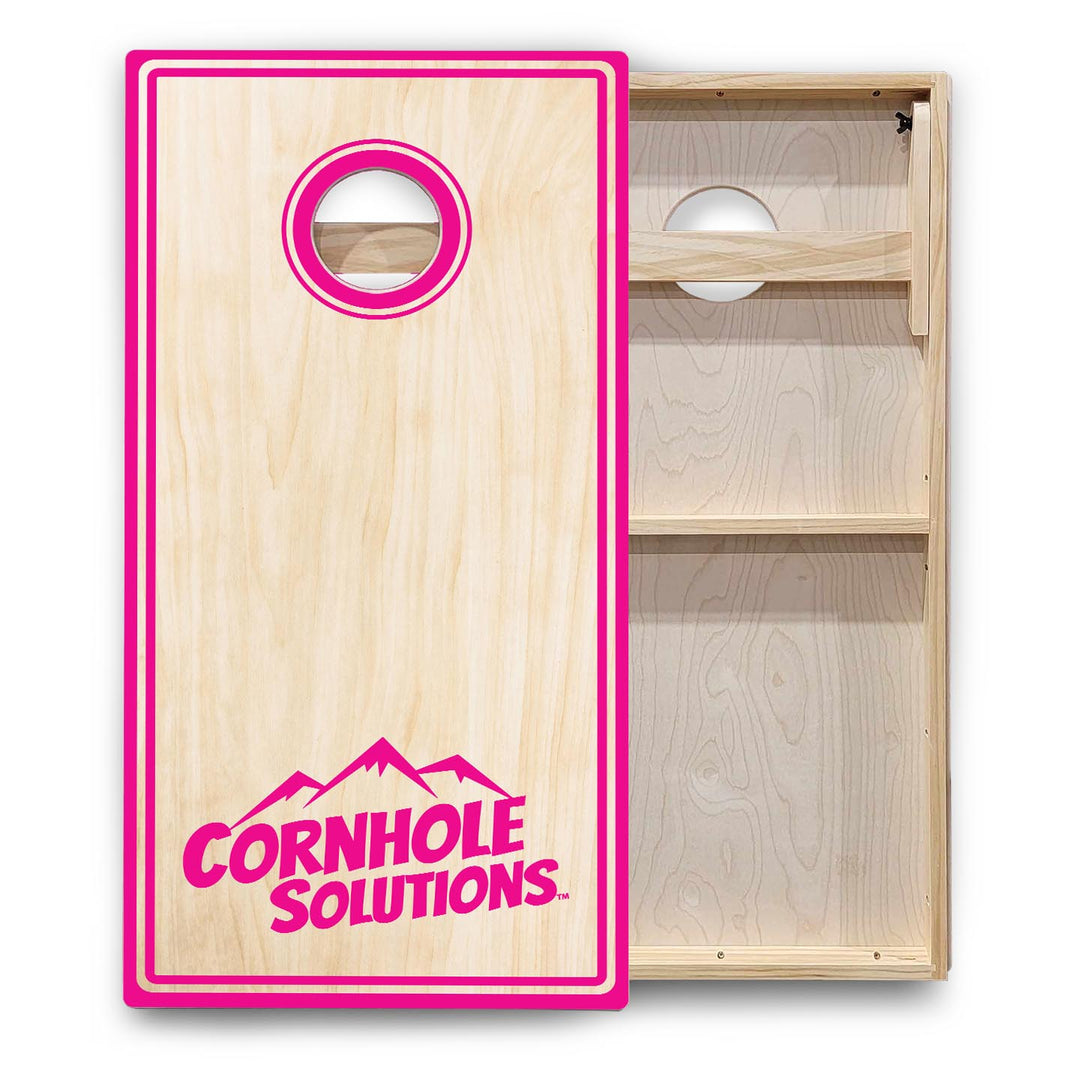 Pinstripe CS Logo Cornhole Boards - Backyard Series