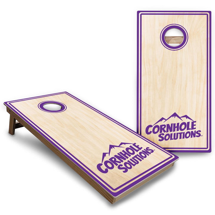 Pinstripe CS Logo Cornhole Boards - Backyard Series