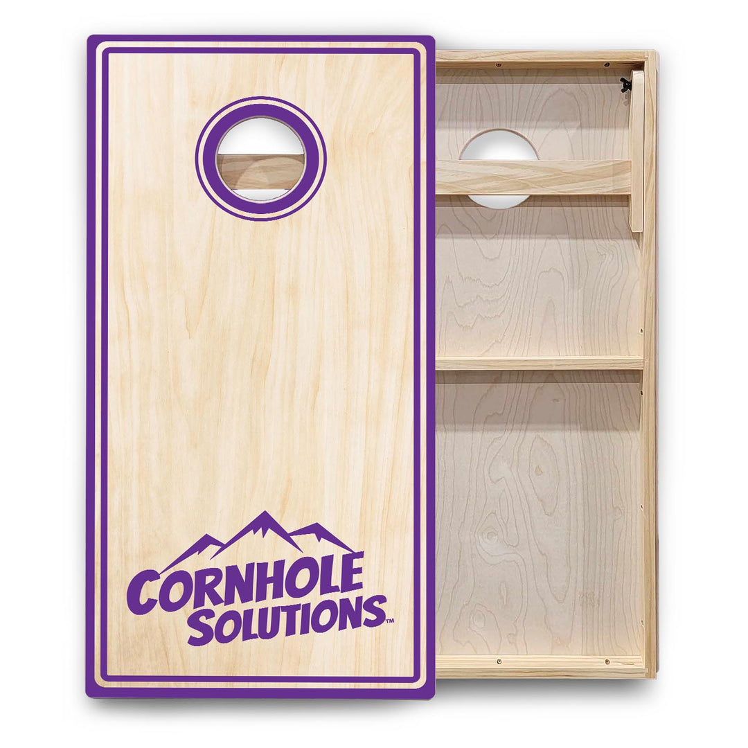 Pinstripe CS Logo Cornhole Boards - Backyard Series