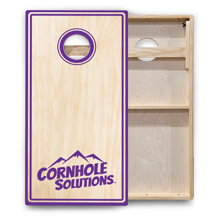 Pinstripe CS Logo Cornhole Boards - Backyard Series