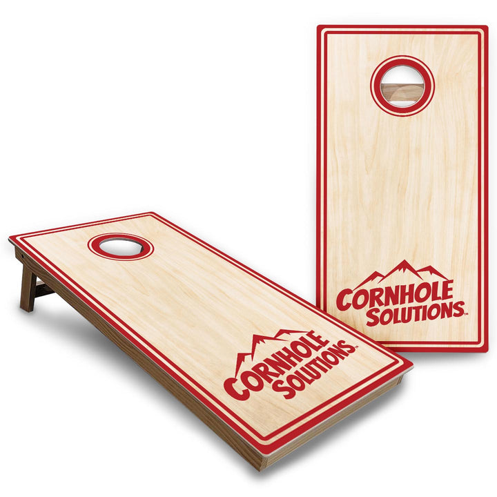 Pinstripe CS Logo Cornhole Boards - Backyard Series
