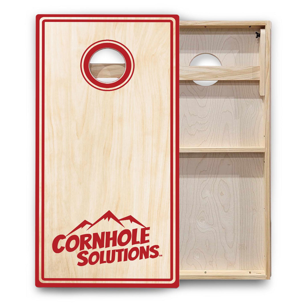 Pinstripe CS Logo Cornhole Boards - Backyard Series