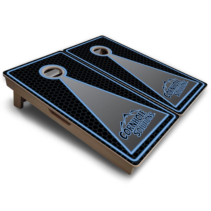 Neon Keyhole - Vacation Cornhole Board Set (16" x 32") with 8 Mini Bags