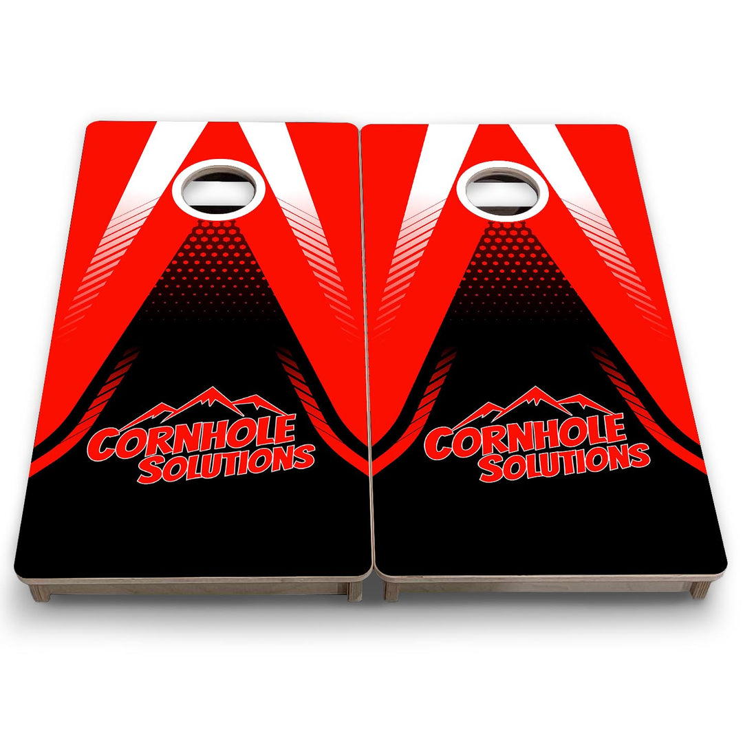 Red & Black Jersey CS Logo - Mini or Vacation Size Cornhole Boards