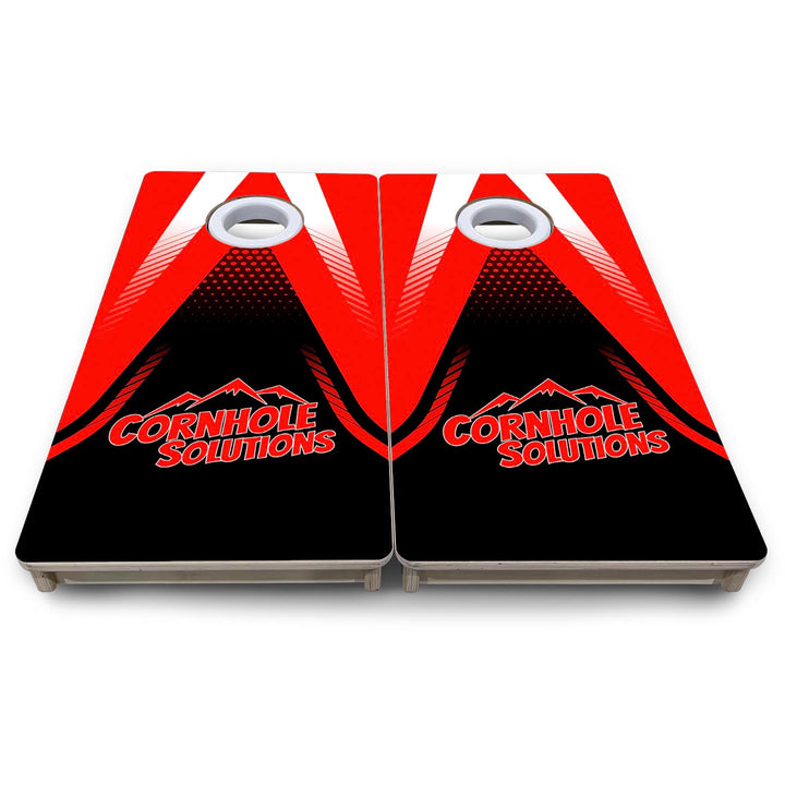 Red & Black Jersey CS Logo - Mini or Vacation Size Cornhole Boards