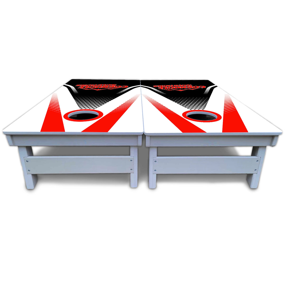 White Jersey Cornhole Boards - All Weather Series