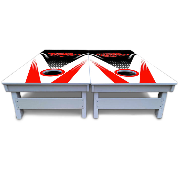 White Jersey Cornhole Boards - All Weather Series