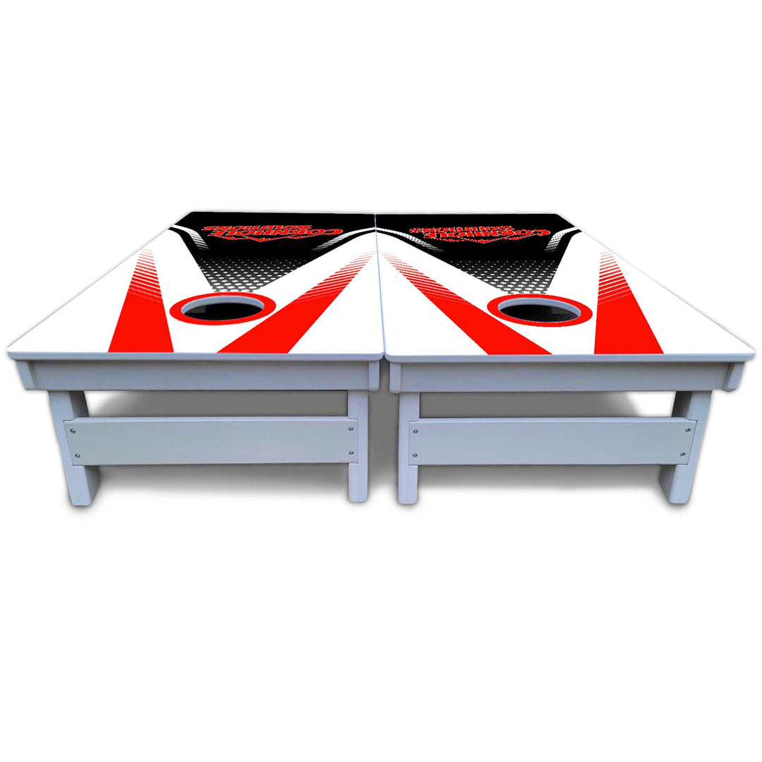 White Jersey Cornhole Boards - All Weather Series