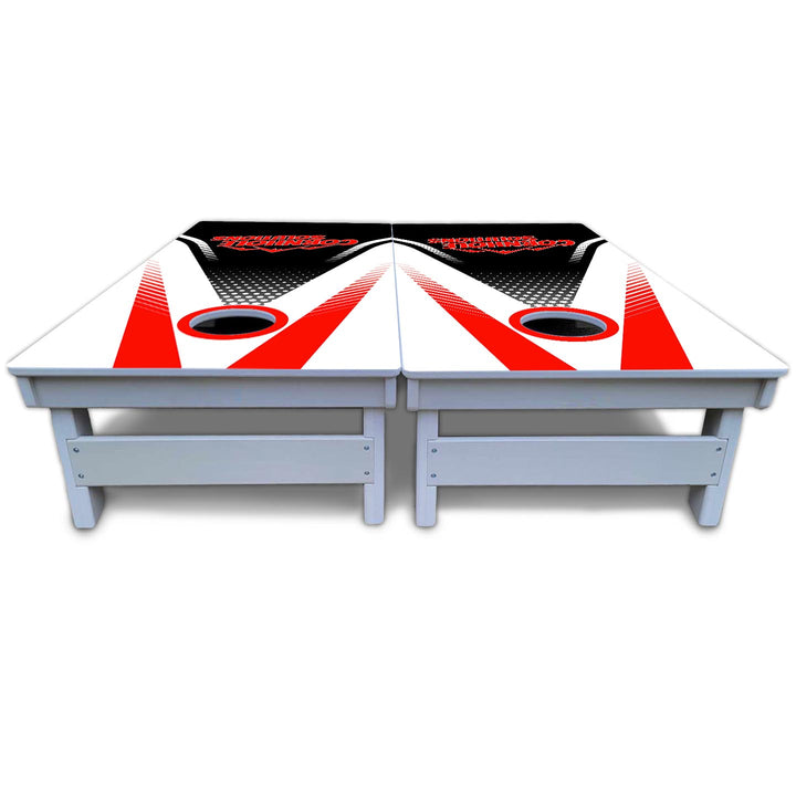 White Jersey Cornhole Boards - All Weather Series