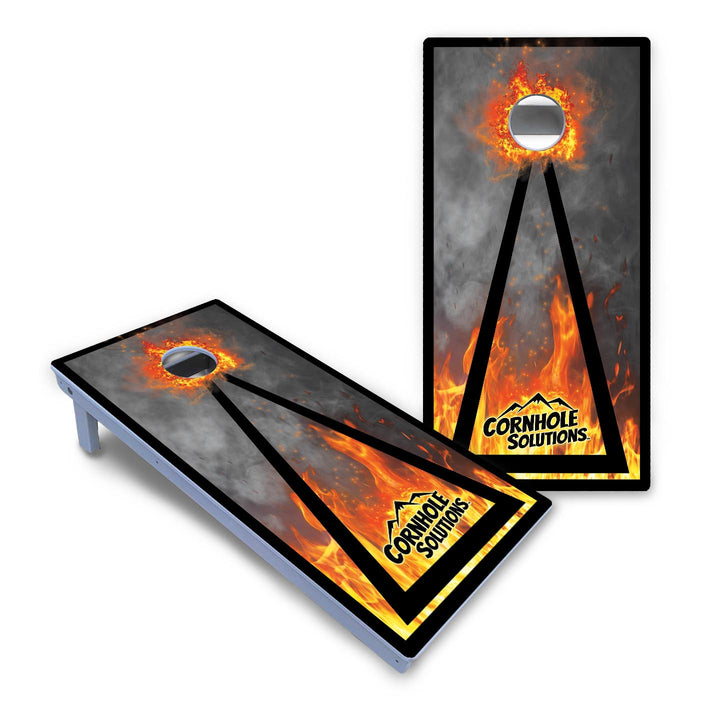 Fire Triangle CS Logo Cornhole Boards - All Weather Series