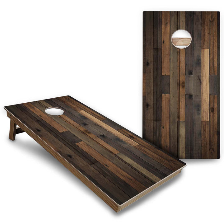 Rustic Wood Cornhole Boards - Backyard Series