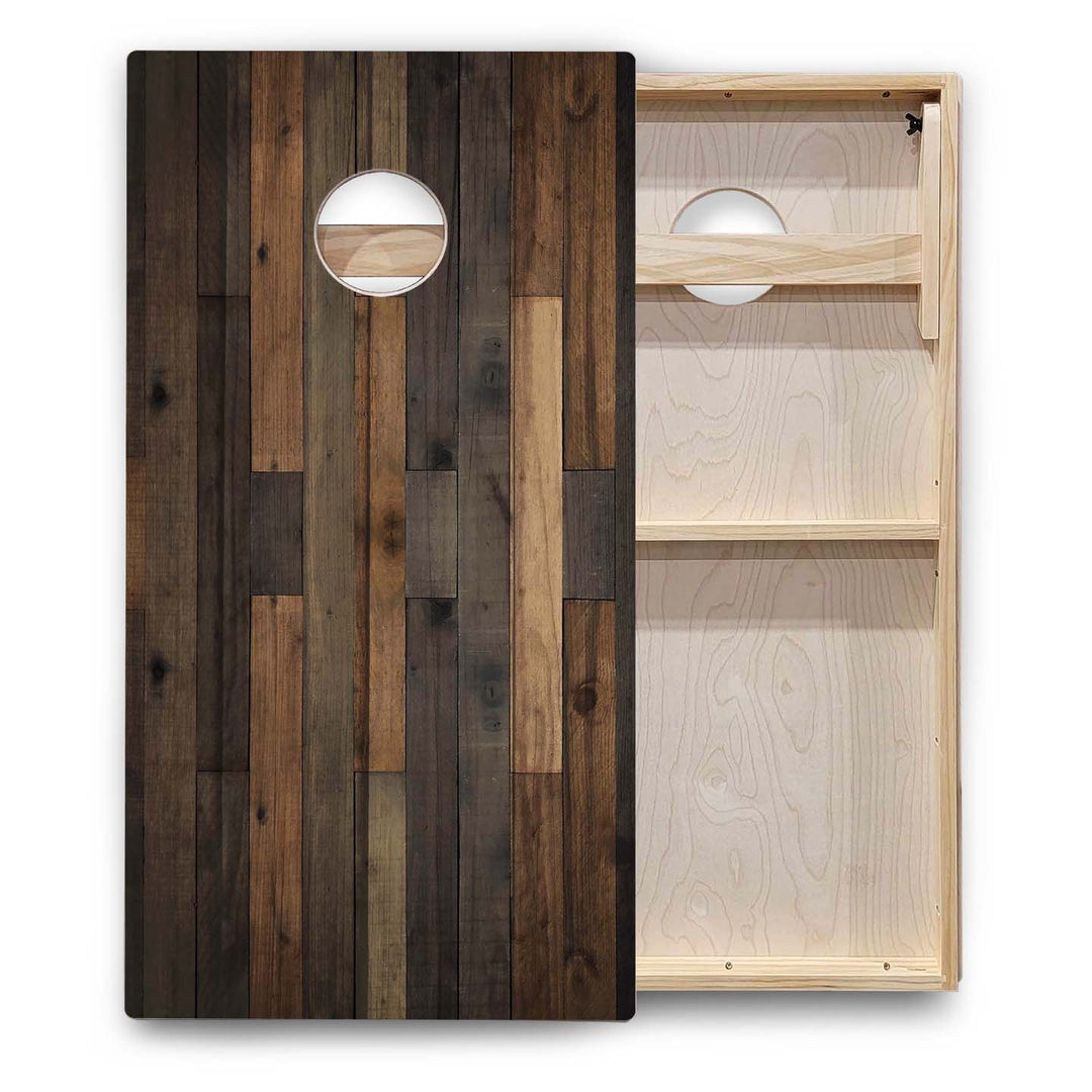 Rustic Wood Cornhole Boards - Backyard Series