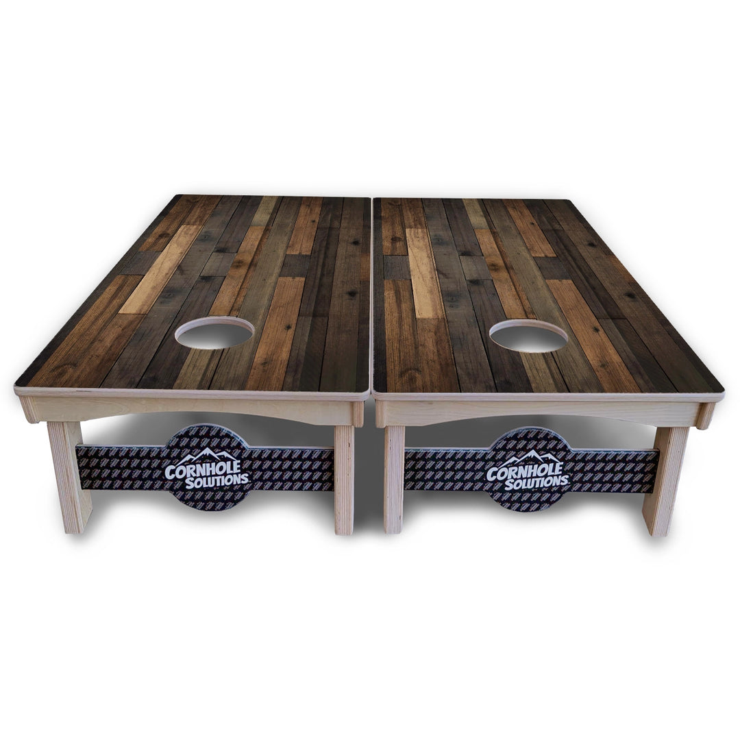 Rustic Mixed Woodgrain Cornhole Boards – Pro Lite or Pro Elite