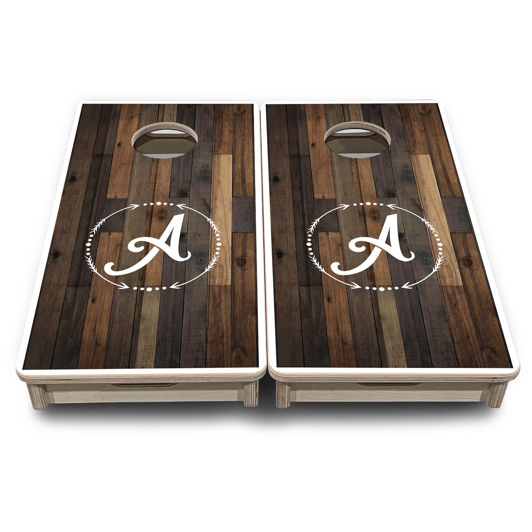 Wood Wreath Letter - Mini or Vacation Size Cornhole Boards