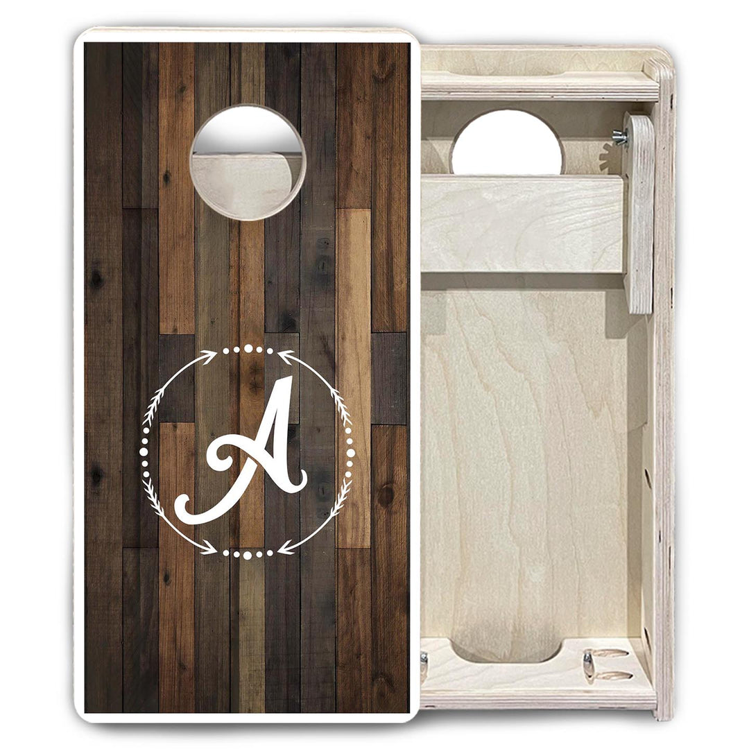 Wood Wreath Letter - Mini or Vacation Size Cornhole Boards
