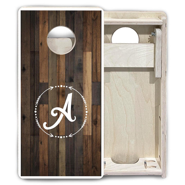 Wood Wreath Letter - Mini or Vacation Size Cornhole Boards