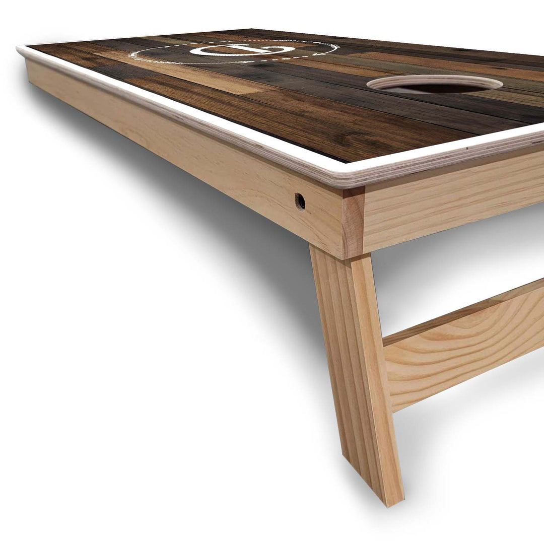 Wood Wreath Letter Cornhole Boards - Backyard Series