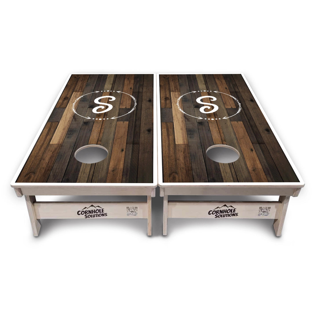 Wreath Letter Cornhole Boards – Tournament Series